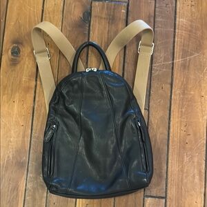 Cute Black Leather Backpack